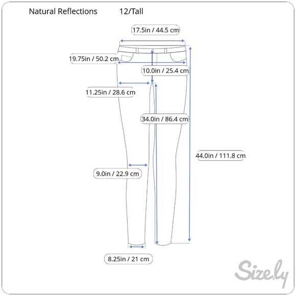 Natural Reflections Women's 12/T Classic Fit Straight Leg Jeans Everyday Wear - Picture 11 of 11